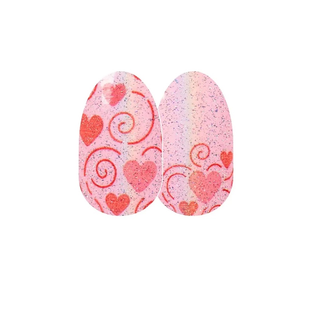 *Retired* Color Street: Queen of Hearts | Pastel Pink Valentine’s Day Red Swirls - Picture 15 of 16